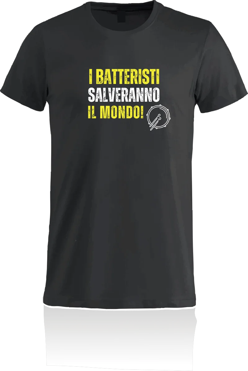 Maglietta RockerTV — I Batteristi salveranno il mondo